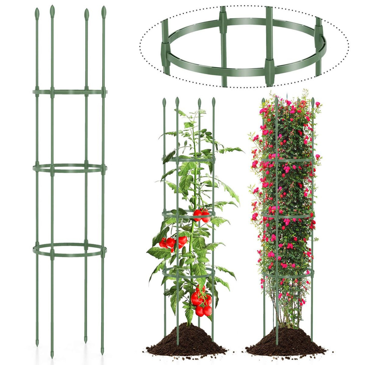 Costway Adjustable Plant Support Tomato Cages (2-Pack) product image