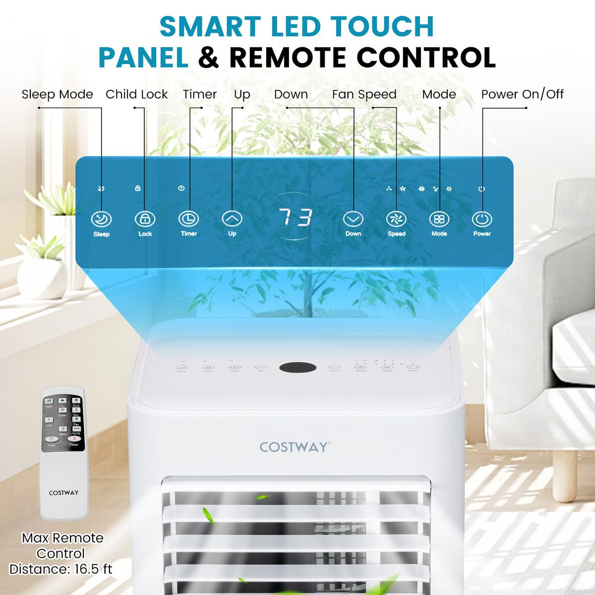 5000 BTU Portable 4-in-1 Air Conditioner Unit product image
