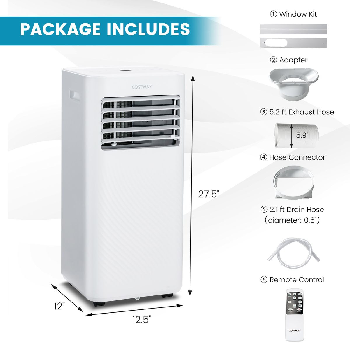 5000 BTU Portable 4-in-1 Air Conditioner Unit product image