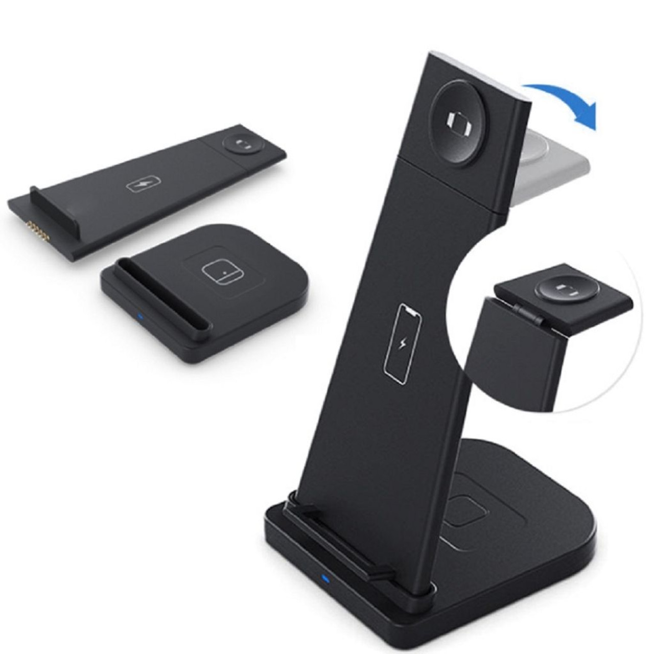3-in-1 Fast Wireless Charging Stand for Phones, Apple Watch & AirPods product image