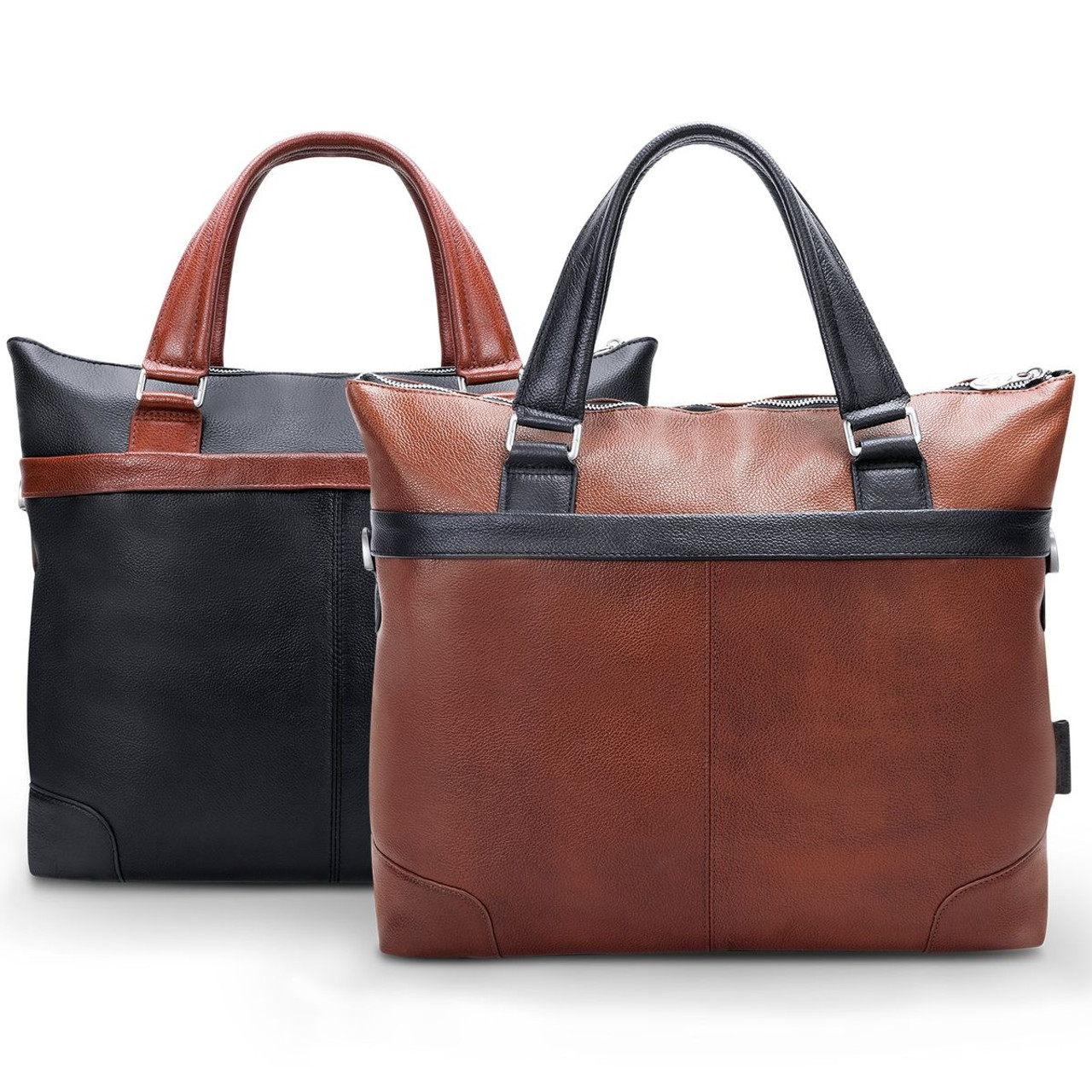 Eastward 15” Leather Two-Tone Tablet and Laptop Briefcase product image
