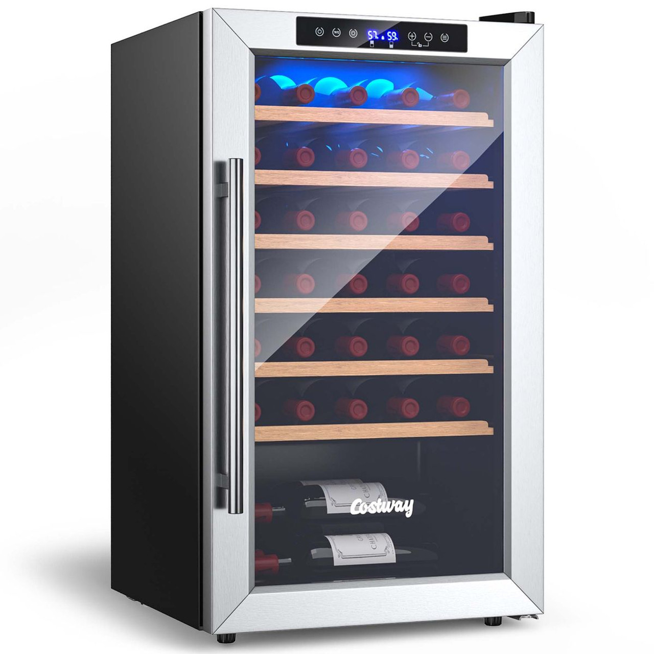 Costway 20-inch Cooler Refrigerator with Tempered Glass Door product image