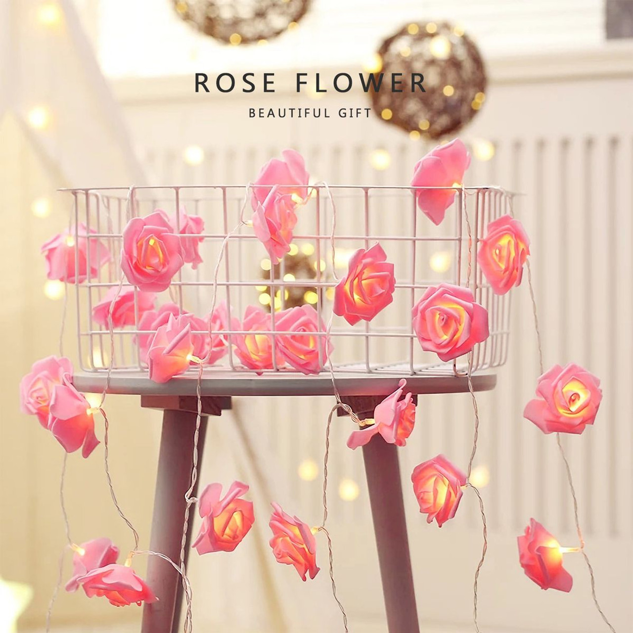 iMounTEK® Rose Flower String Lights (2-Pack) product image