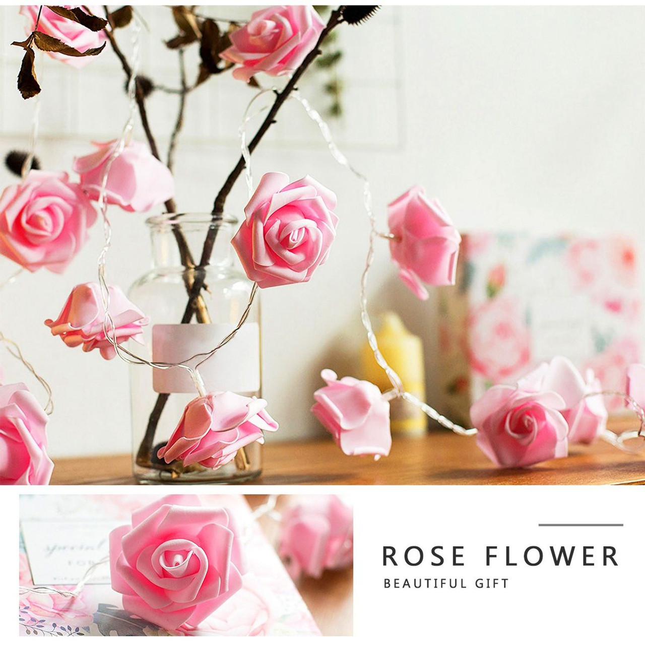 iMounTEK® Rose Flower String Lights (2-Pack) product image