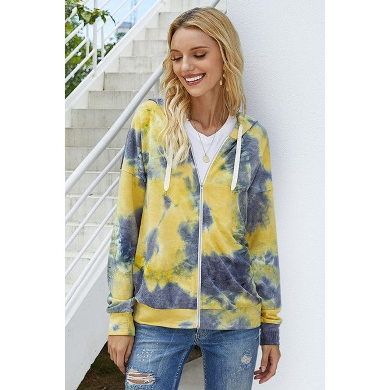 Women's Tie-Dye Zip-up Hoodie product image