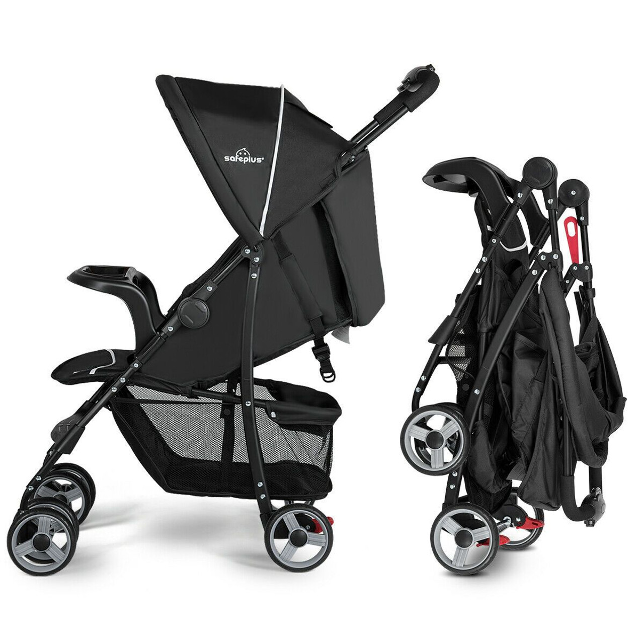 Travel Stroller for Airplane with Adjustable Backrest & Canopy product image