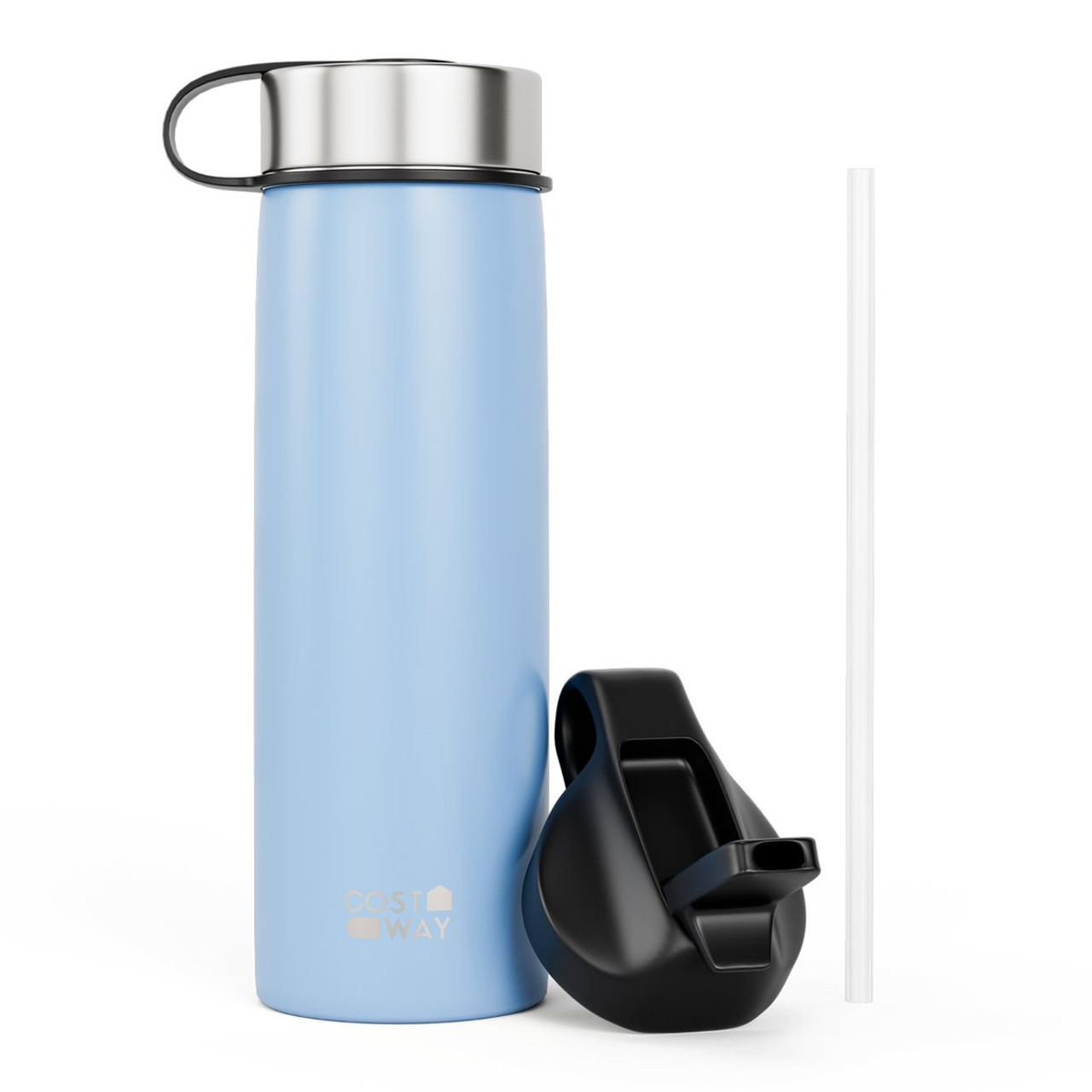 Costway 22 oz Insulated Stainless Steel Water Bottle with Straw product image