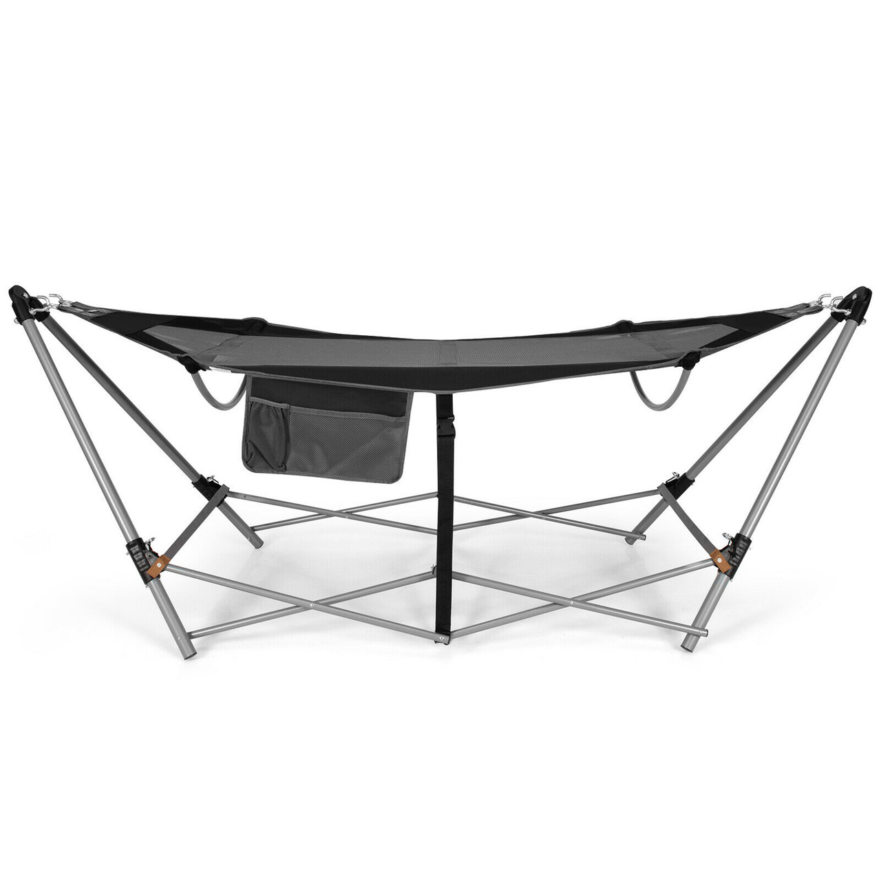 Costway Folding Hammock with Side Pocket and Iron Stand product image