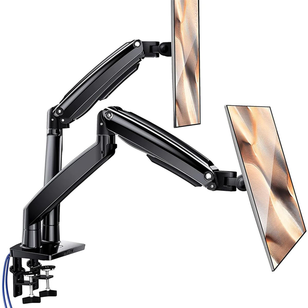 Ergear® Fully Adjustable Dual Monitor Arm with USB for Screens up to 35" product image