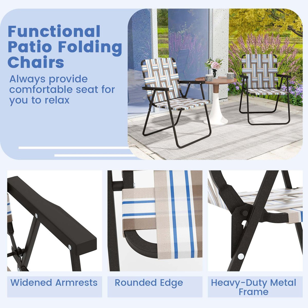 Lightweight Folding Lawn Webbing Chair (2- to 6-Pack) product image