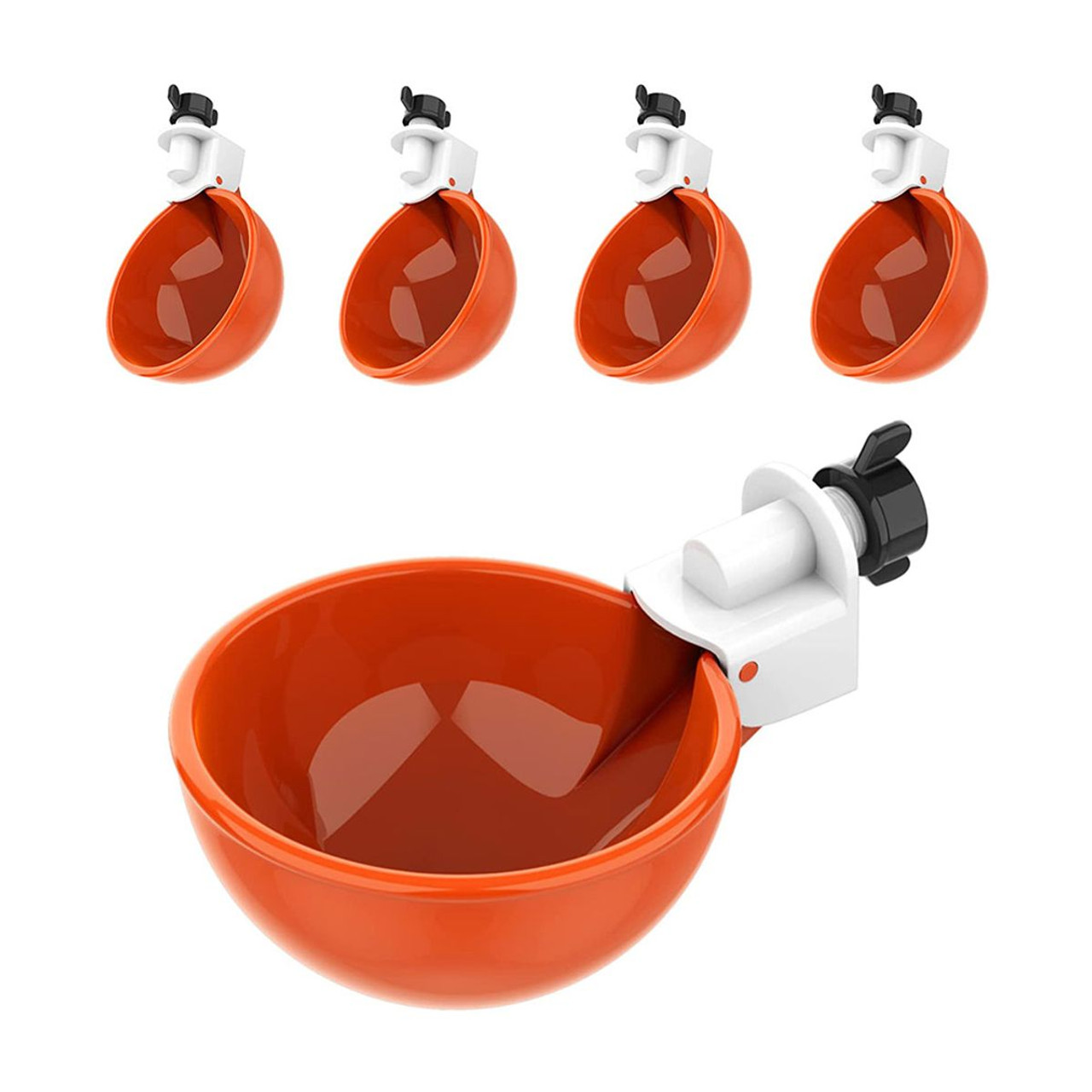 Automatic Chicken Water Cup Set of 5 | Chicken Water Feeder Suitable for Chickens, Duck, Goose, Turkey and Bunny | Poultry Water Feeder Kit product image