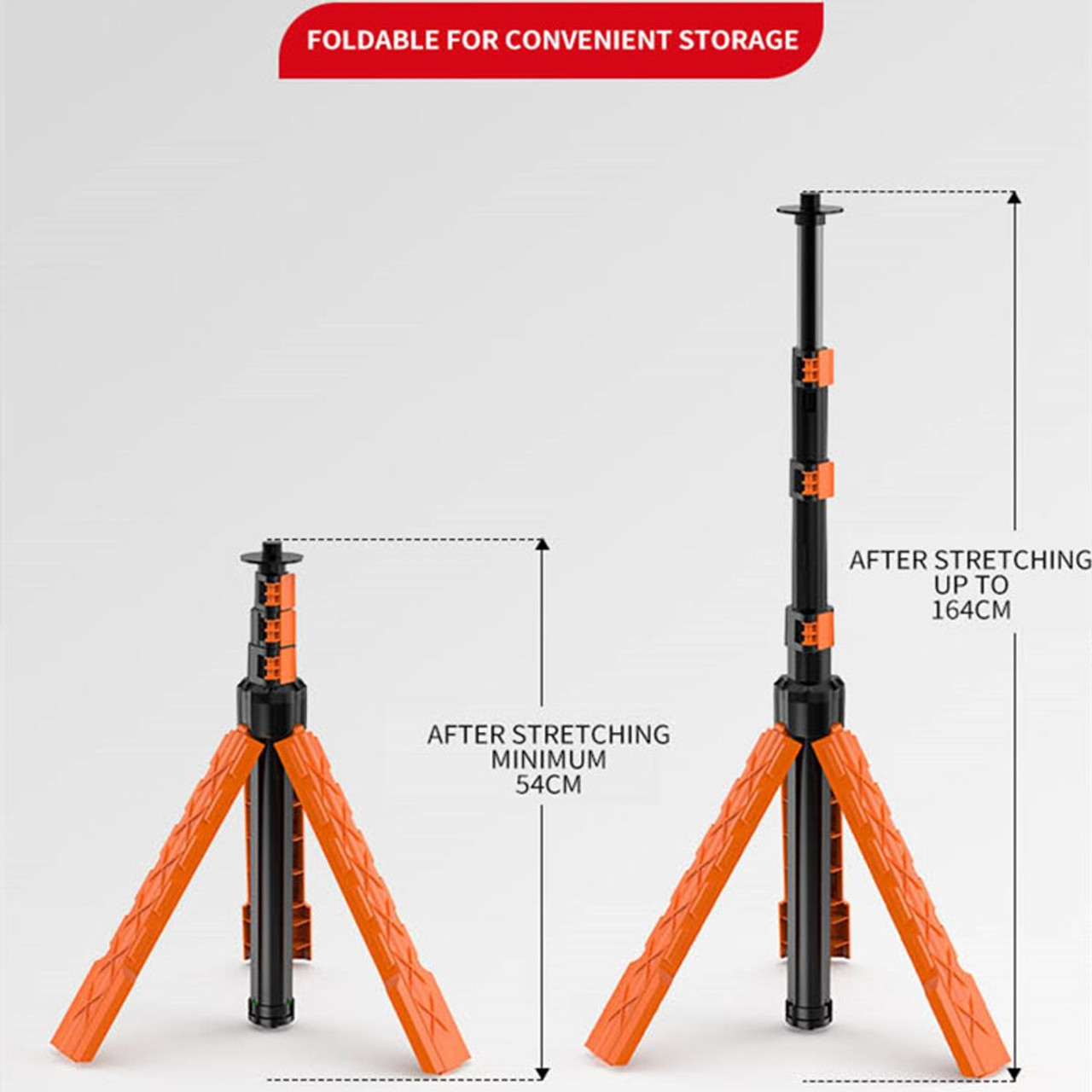 Portable LED Work Light Rotatable Lighting Head Camping Tent Light with Telescopic Tripod product image