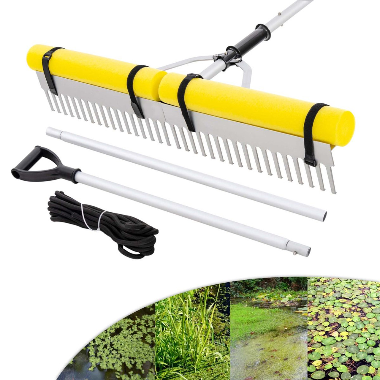 Costway 2-in-1 Floating Aquatic Weed Cutter Rake with Foam Floats product image