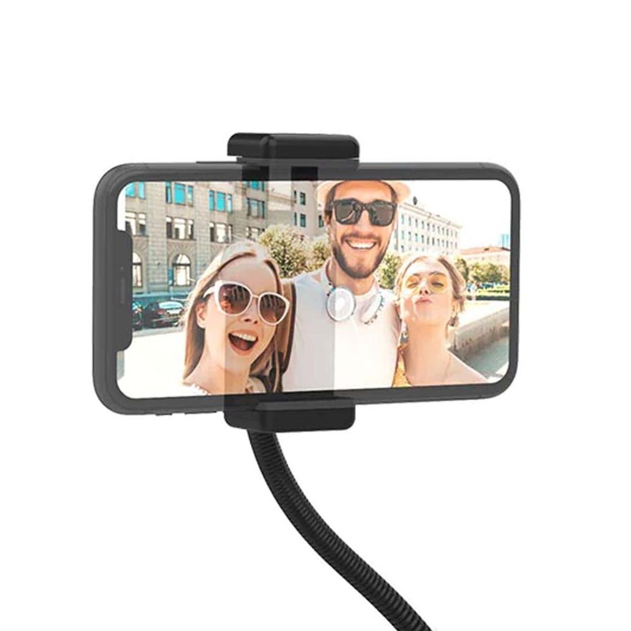 Dual Arm Selfie Stand with LED Ring Light product image