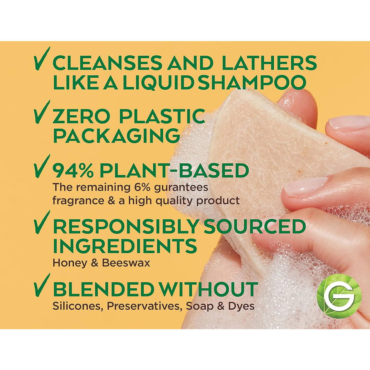 Garnier® Whole Blends Plant-Based Restoring Shampoo Bar, 2 oz. (2-Pack) product image