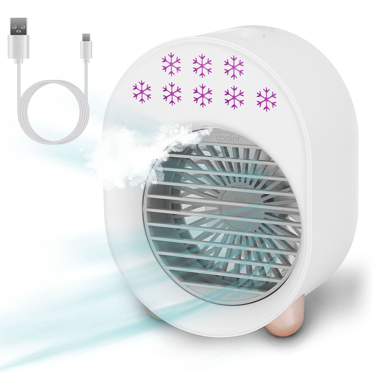 4-in-1 Mini Desktop Air Conditioner Fan, USB Rechargeable product image