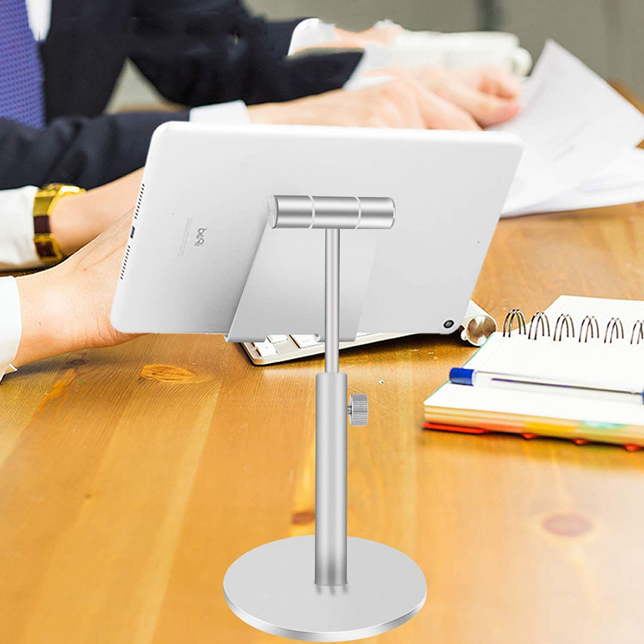 Universal Aluminum Adjustable Stand for Tablets and Phones product image