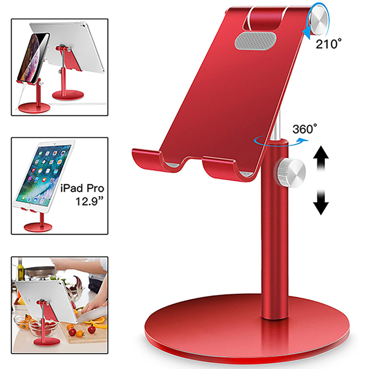 Universal Aluminum Adjustable Stand for Tablets and Phones product image