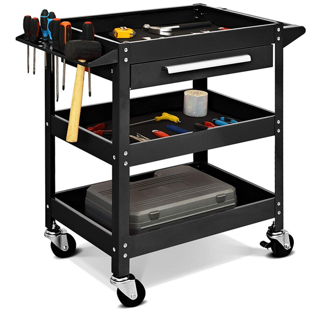 Rolling 3-Tray Tool Organizer Cart product image