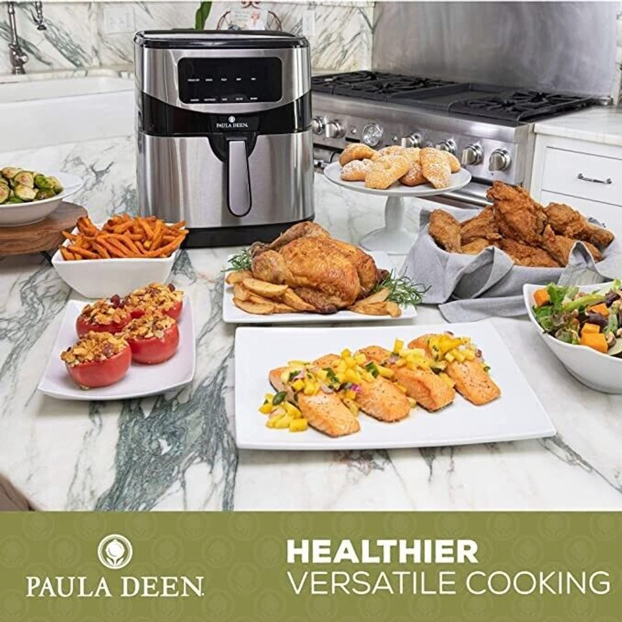 Paula Deen® 10-Quart Stainless Steel Air Fryer, 1700W, PDKDF579 product image