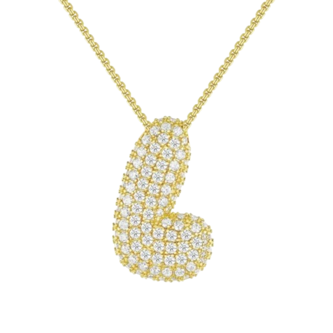 Triple AAA Cubic Zirconia Initial Necklace with Gold Plating product image