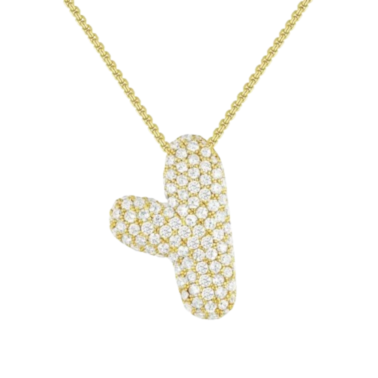 Triple AAA Cubic Zirconia Initial Necklace with Gold Plating product image