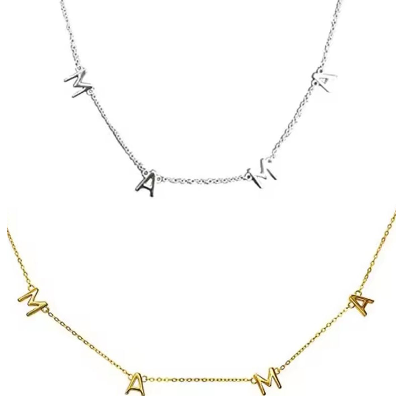 14K Gold Plated MAMA Letter Necklace product image