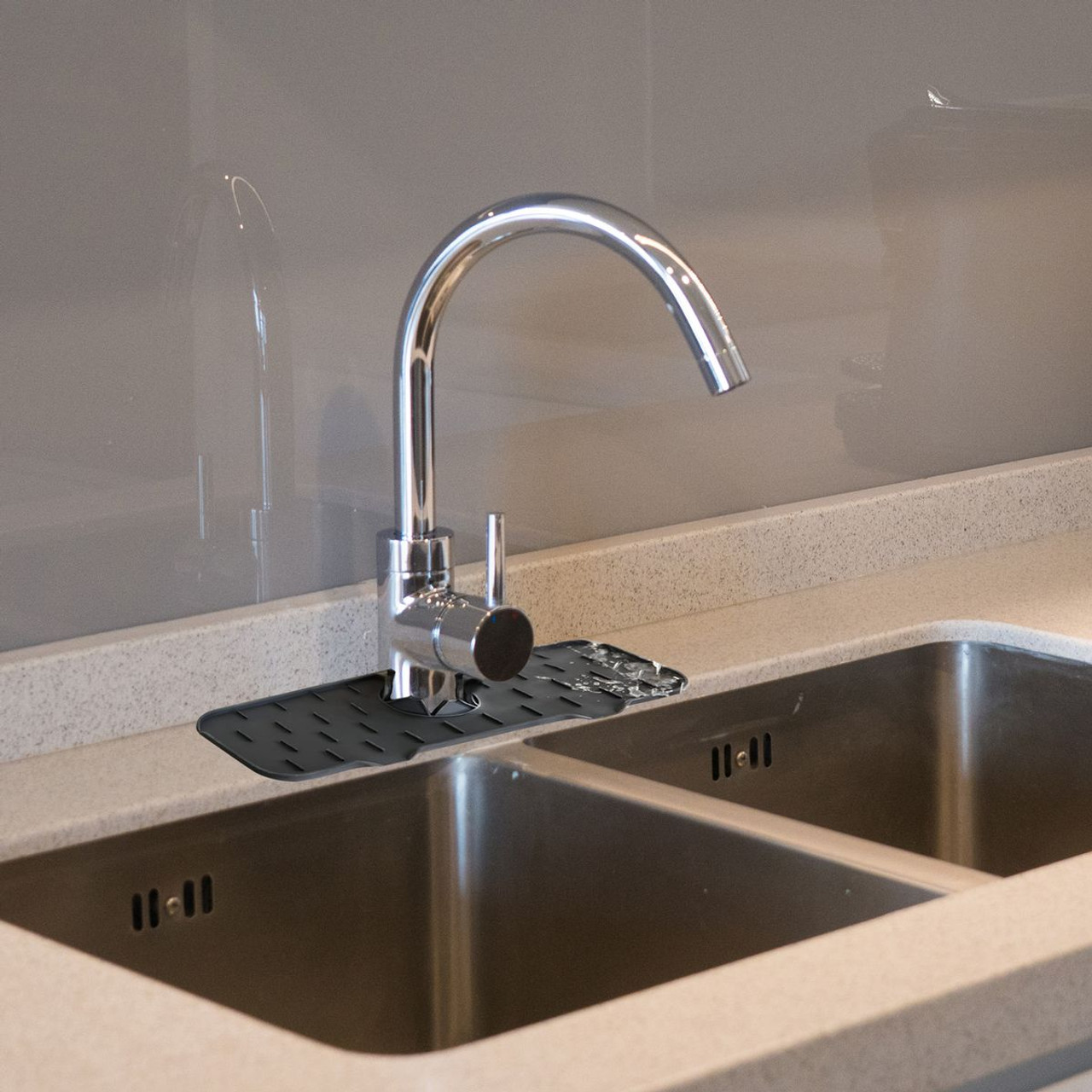 Silicone Kitchen Sink Faucet Splash Guard (2-Pack) product image