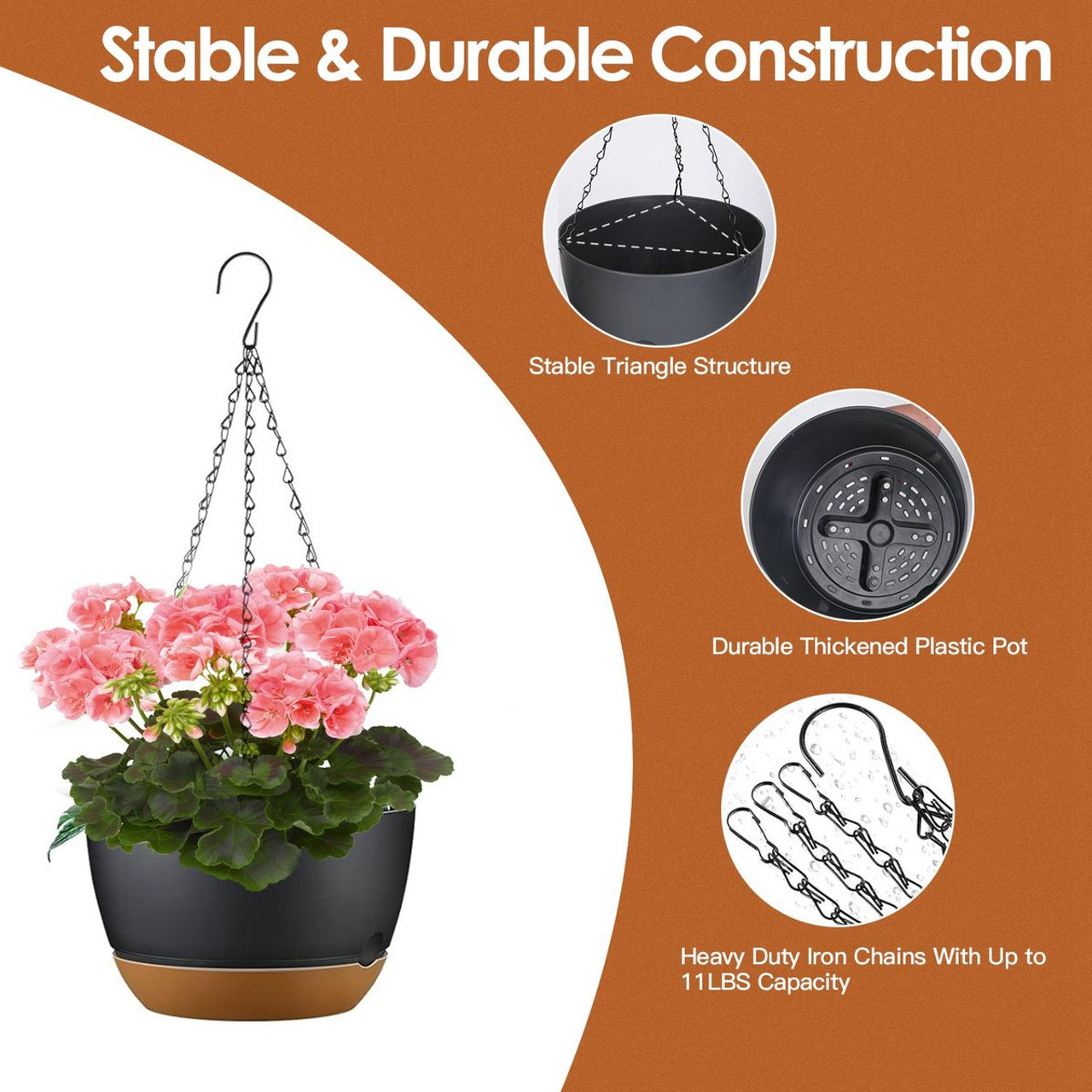 Indoor/Outdoor Hanging Planter Pot (4-Pack) product image