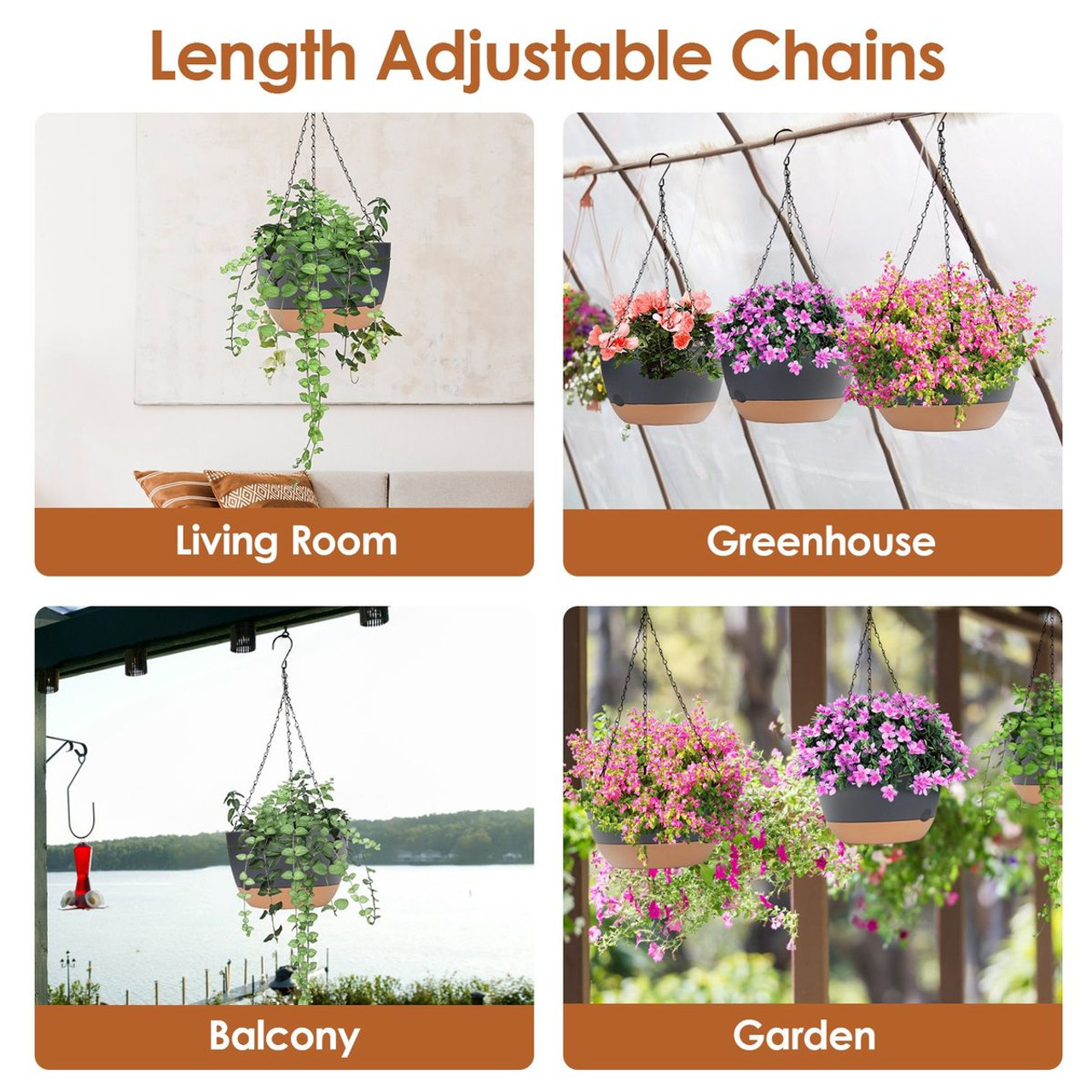 Indoor/Outdoor Hanging Planter Pot (4-Pack) product image