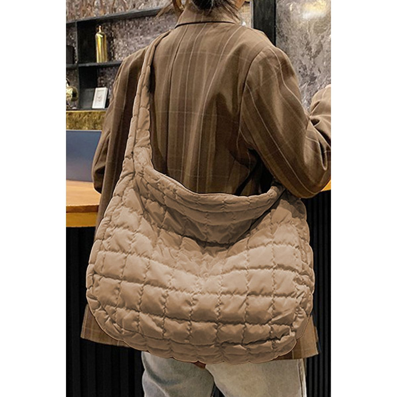 Kylie Quilted Zipper Tote Bag product image