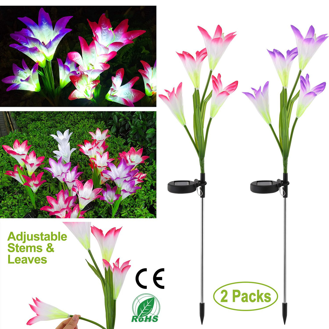 Solarek® Solar Lily Flower Garden Light (2 to 8-Pack) product image