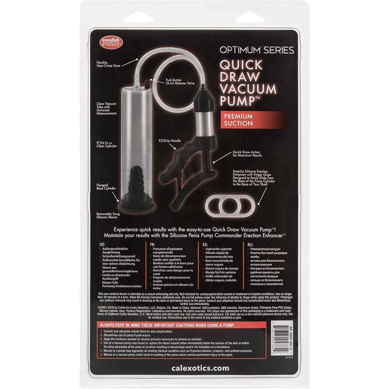 CalExotics Quick Draw Penis Pump with Ring product image