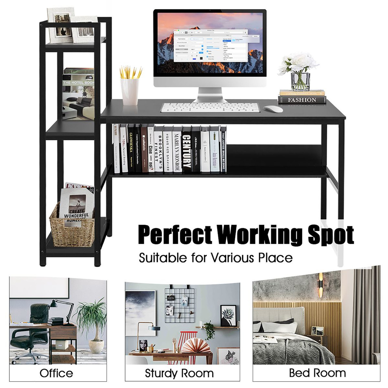 Multi-Functional Desk with Shelves product image