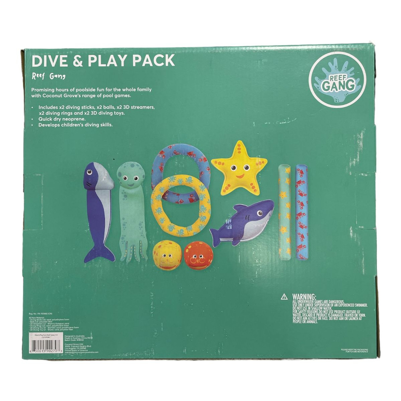Coconut Grove Reef Gang Dive & Play Pool Toy Pack product image