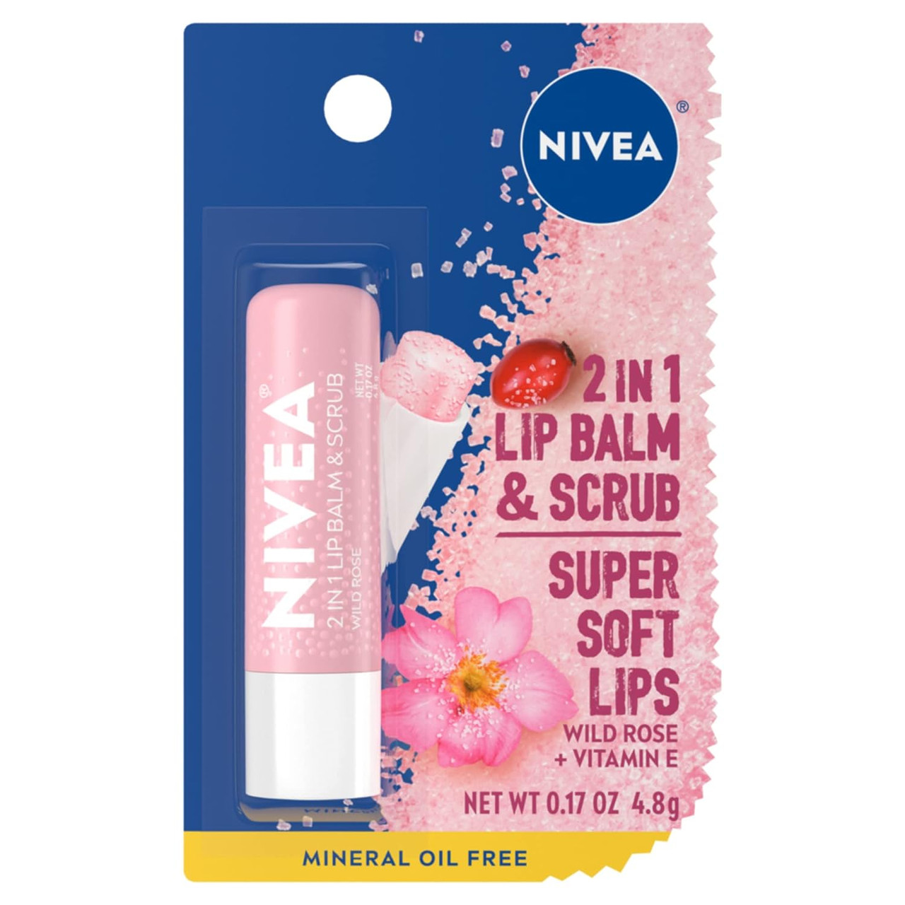 Nivea® 2-in-1 Lip Balm & Scrub for Super Soft Lips, 0.17 oz. (3-Pack) product image