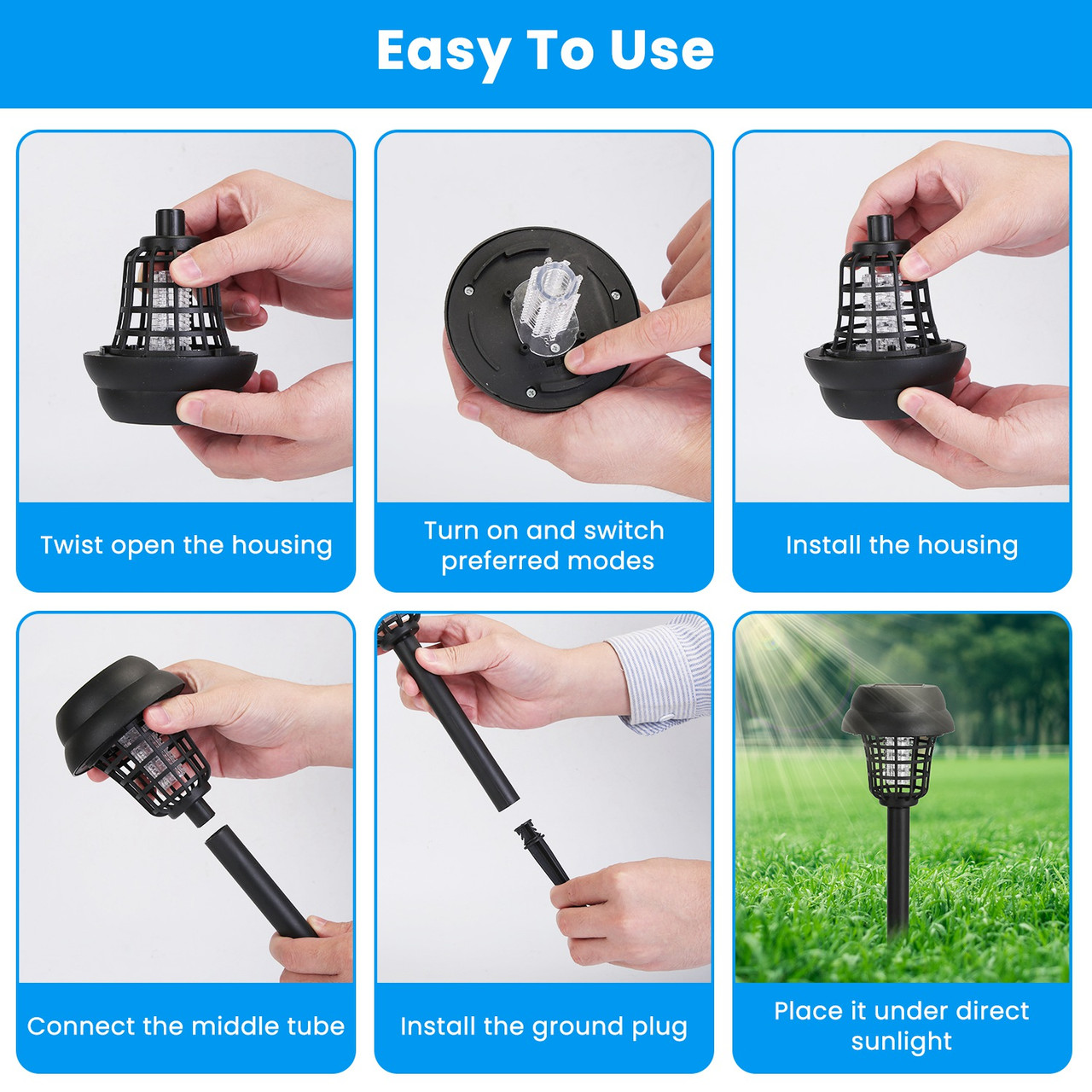 iMounTEK® Solar Bug Zap Stake Light (4-Pack) product image