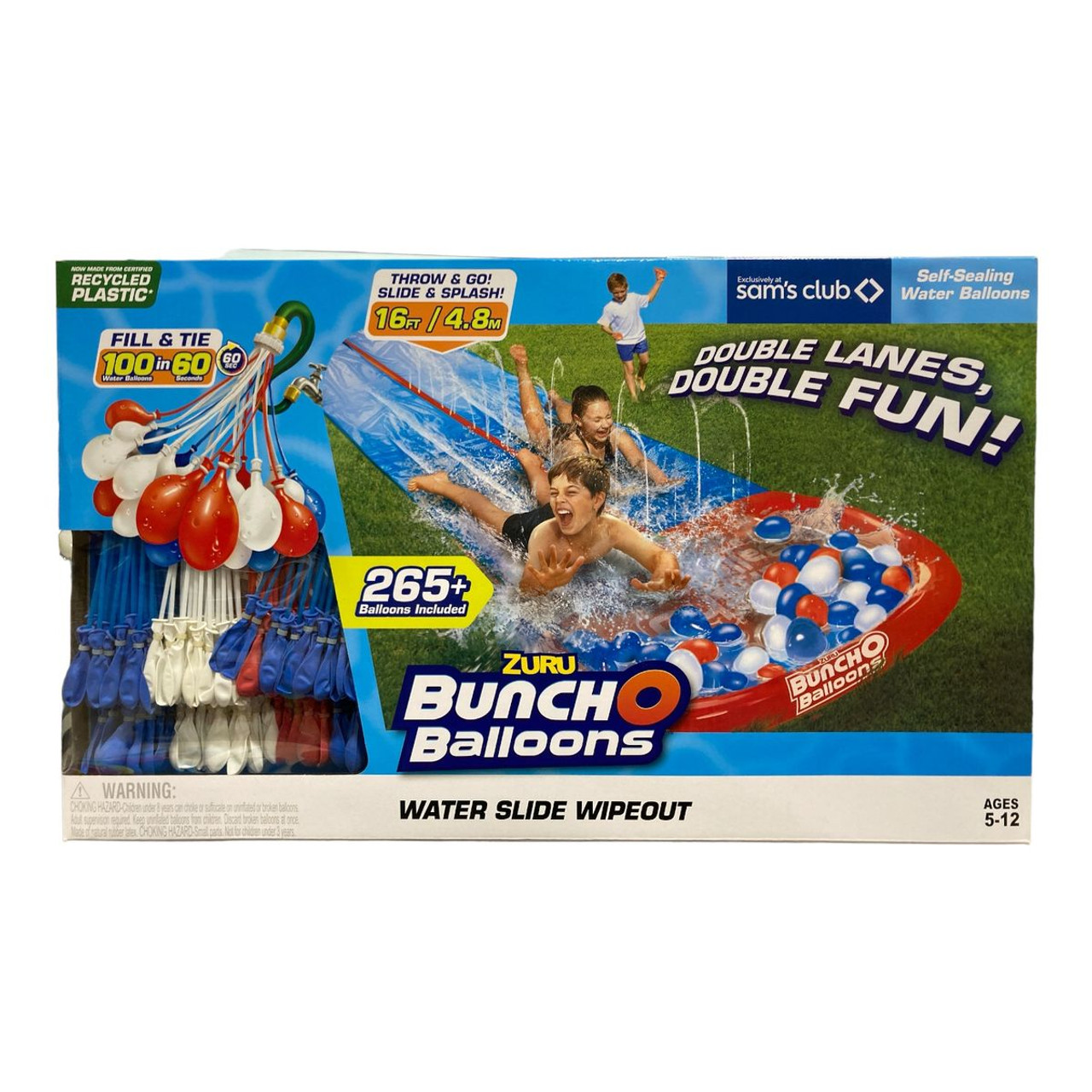 Zuru™ Bunch o' Balloons Double Lane Water Slide Wipeout product image
