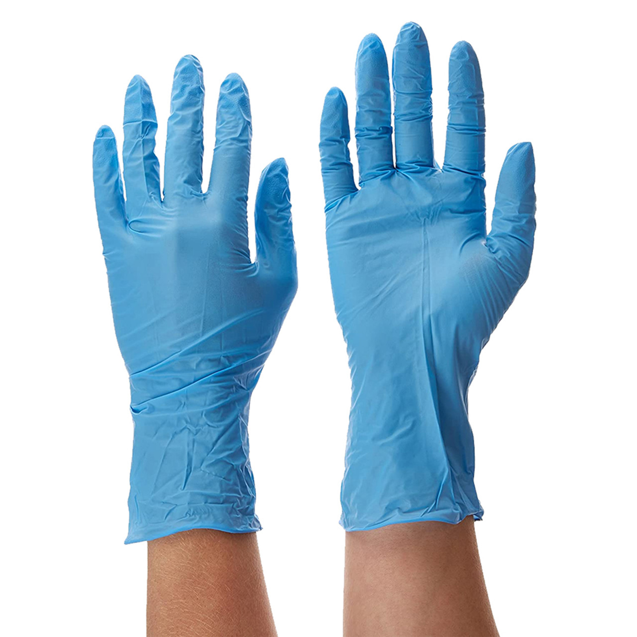 Powder-Free Disposable Extra Thick Blue Nitrile Gloves, 100 ct. product image