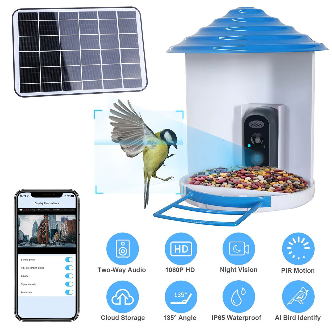 iNova™ Smart Bird Feeder with Camera product image