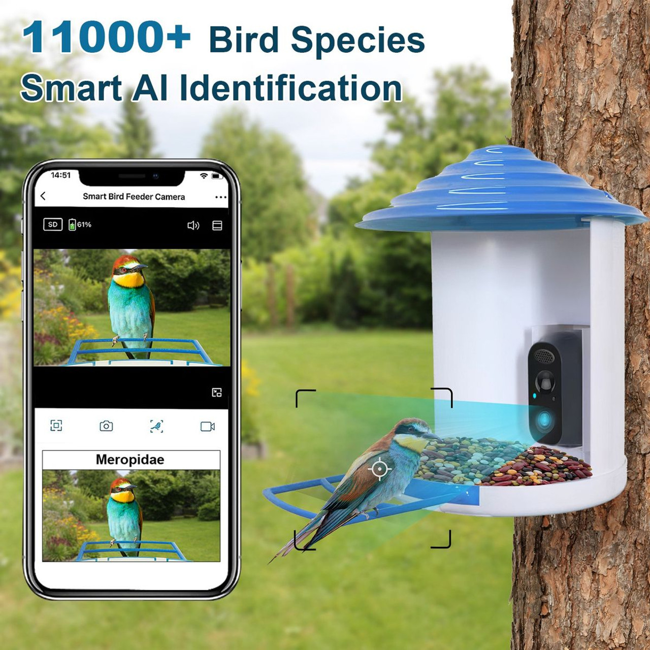 iNova™ Smart Bird Feeder with Camera product image