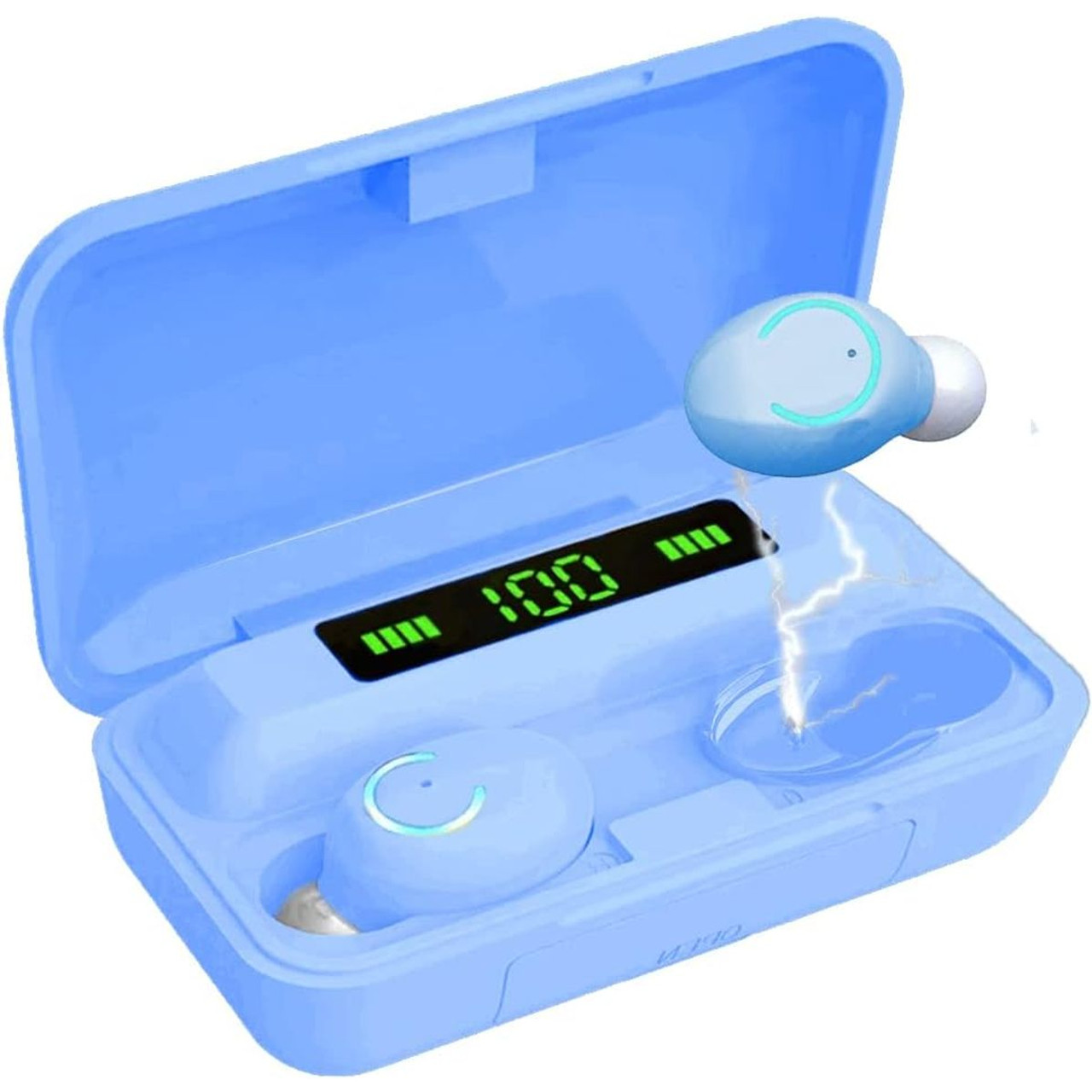Acuvar™ Wireless BT 5.0 Rechargeable IPX7 Waterproof Earbuds with Case product image