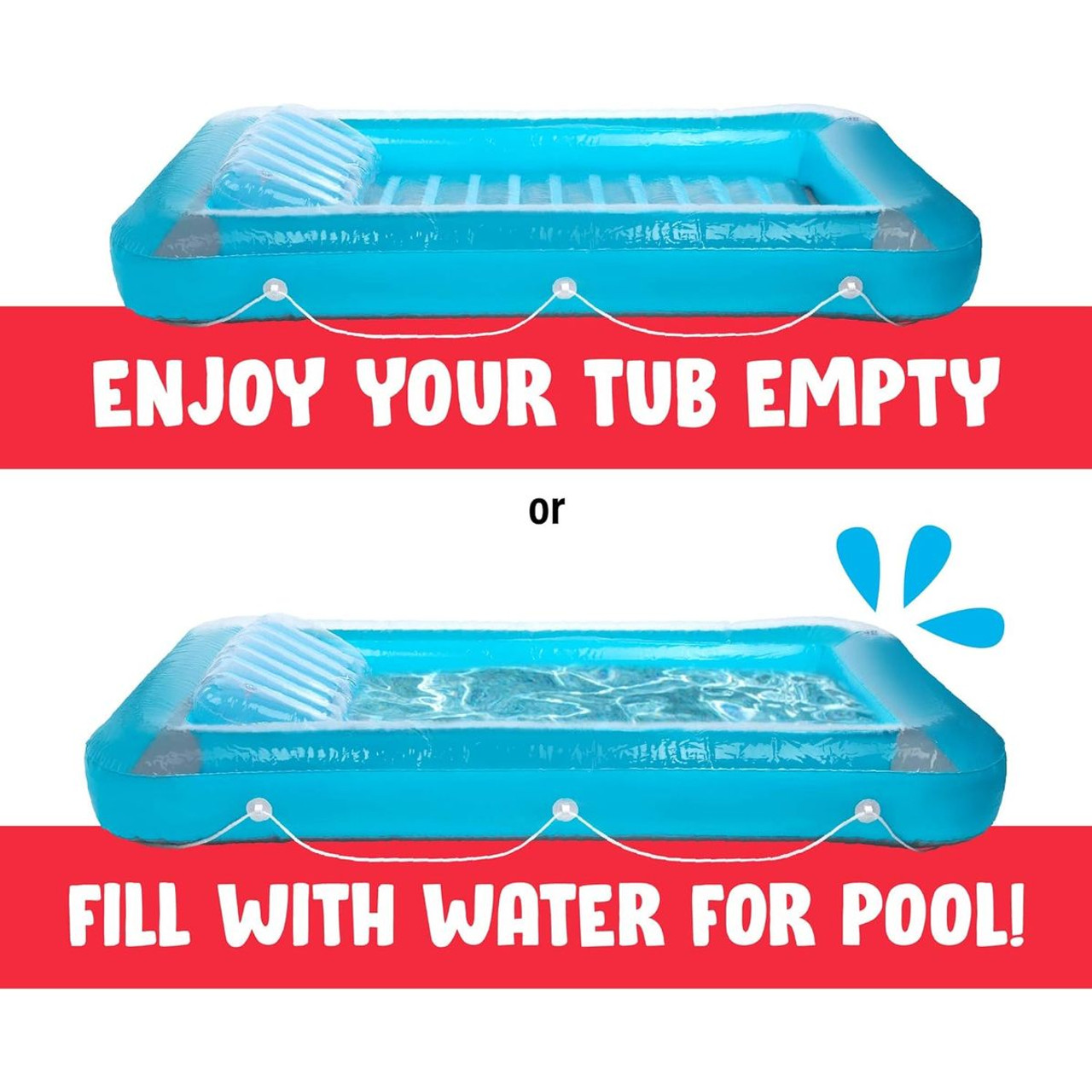 Hoovy® Blue Suntan Tub - Inflatable Tanning Pool Lounge Float product image