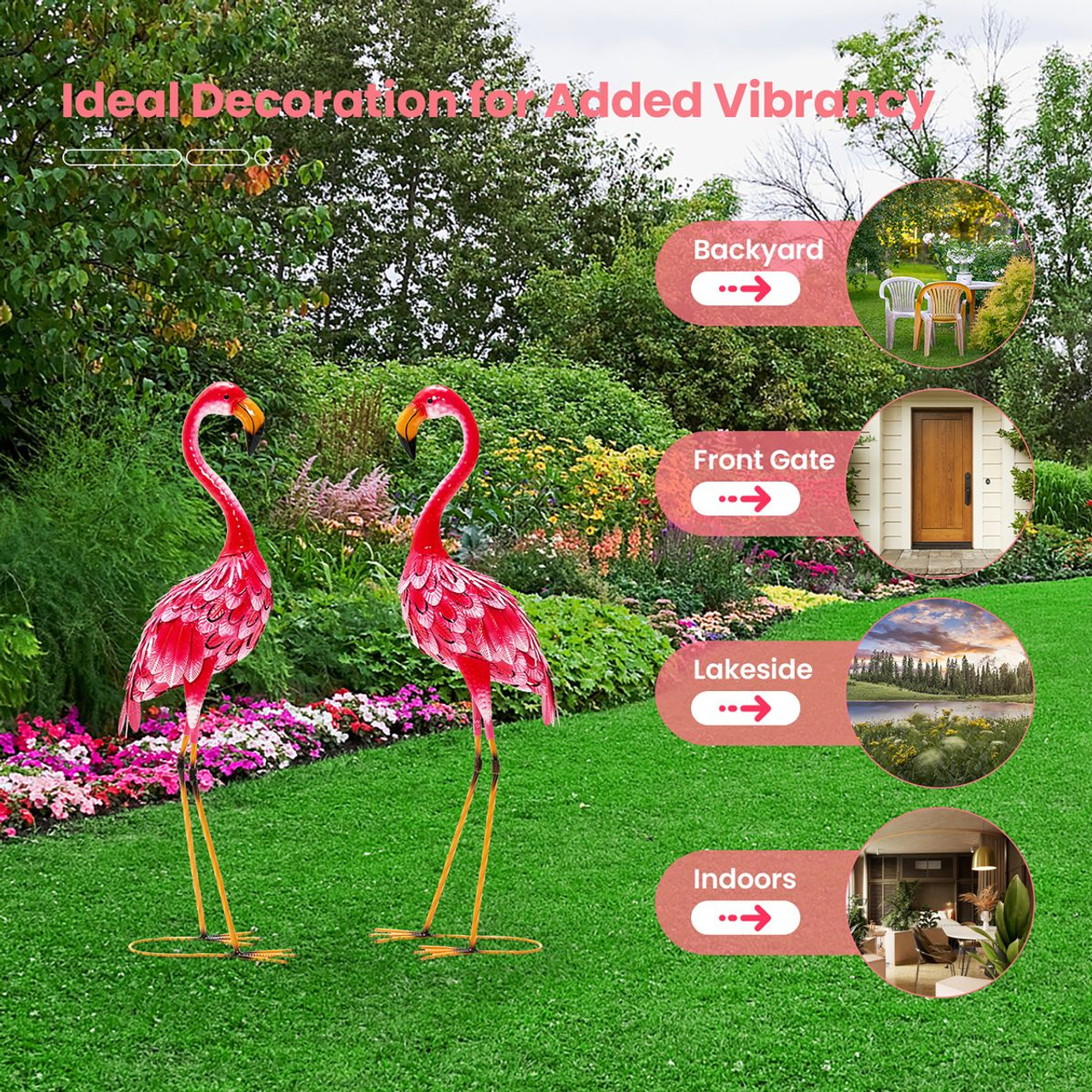 2-Piece Flamingo Garden Statue Set product image