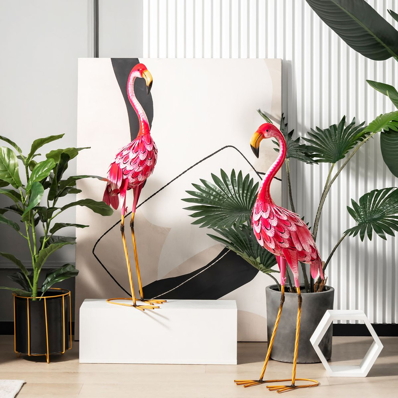 2-Piece Flamingo Garden Statue Set product image