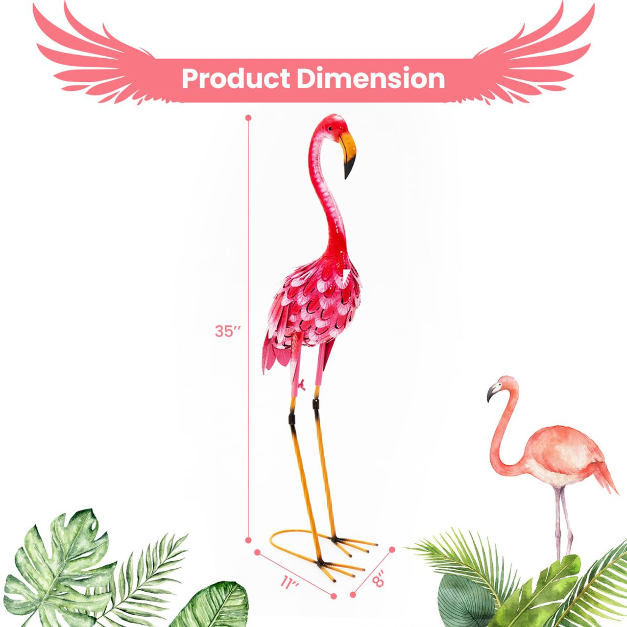 2-Piece Flamingo Garden Statue Set product image