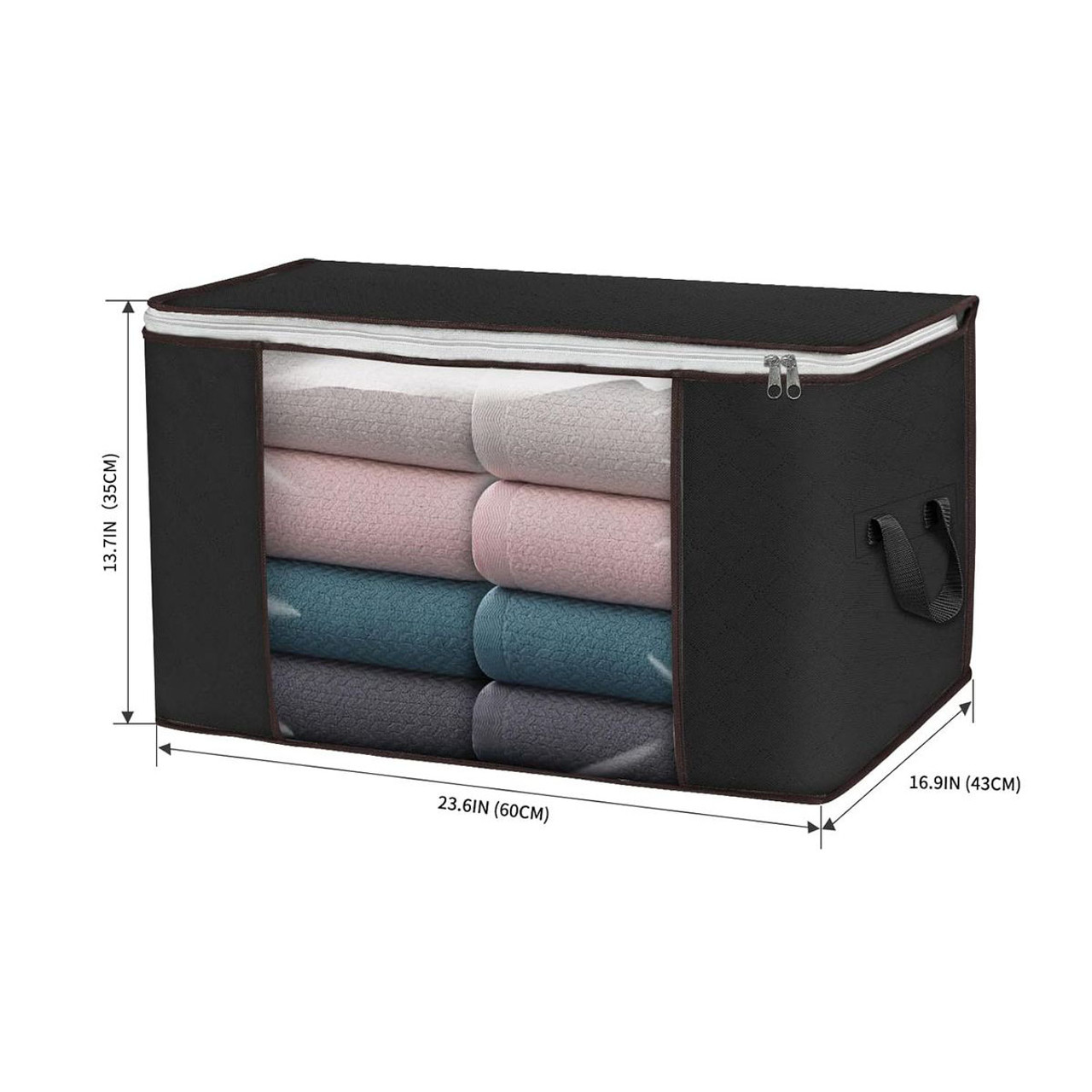 Large 90L Clothes Storage Bin Organizer with Durable Handles (3-Pack) product image