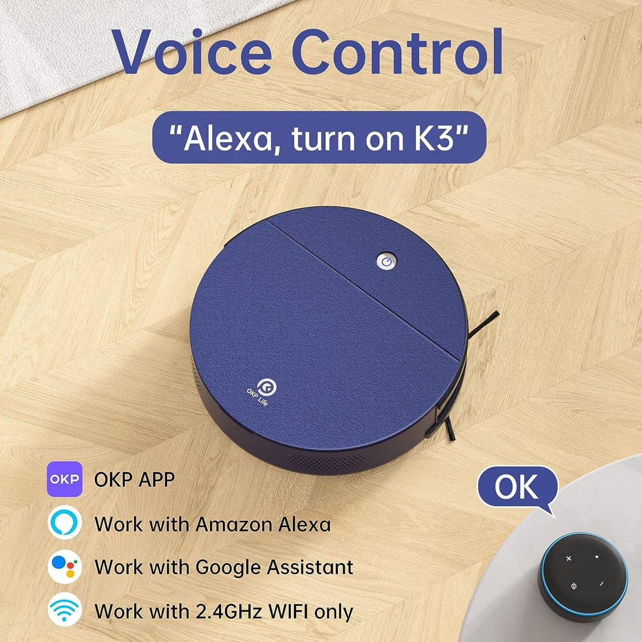 OKP K3 Self-Charging Robot Vacuum Cleaner product image