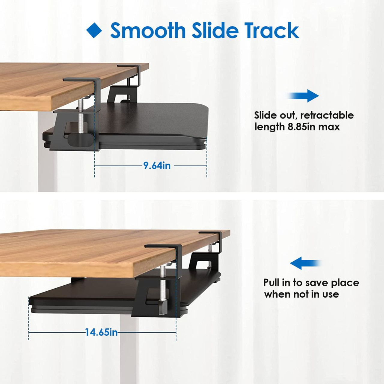 NewHome™ Sliding Under Desk Keyboard Mouse Tray product image