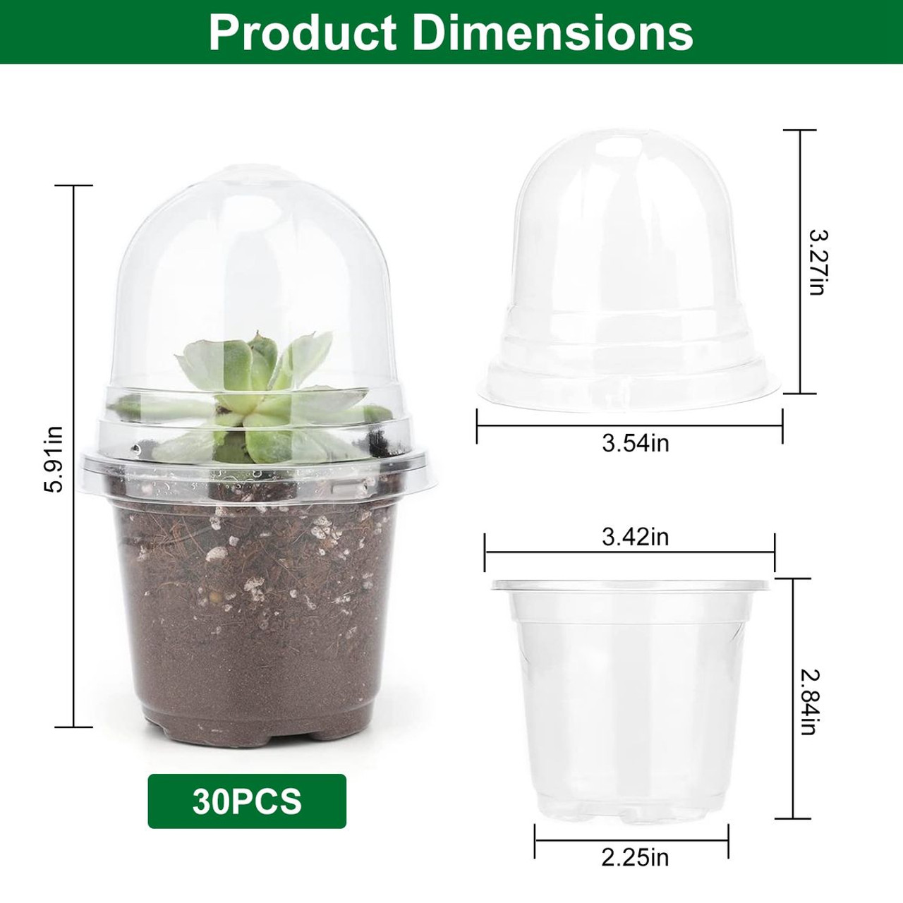 iMounTEK® Plant Nursery Pot with Lid (30-Pack) product image